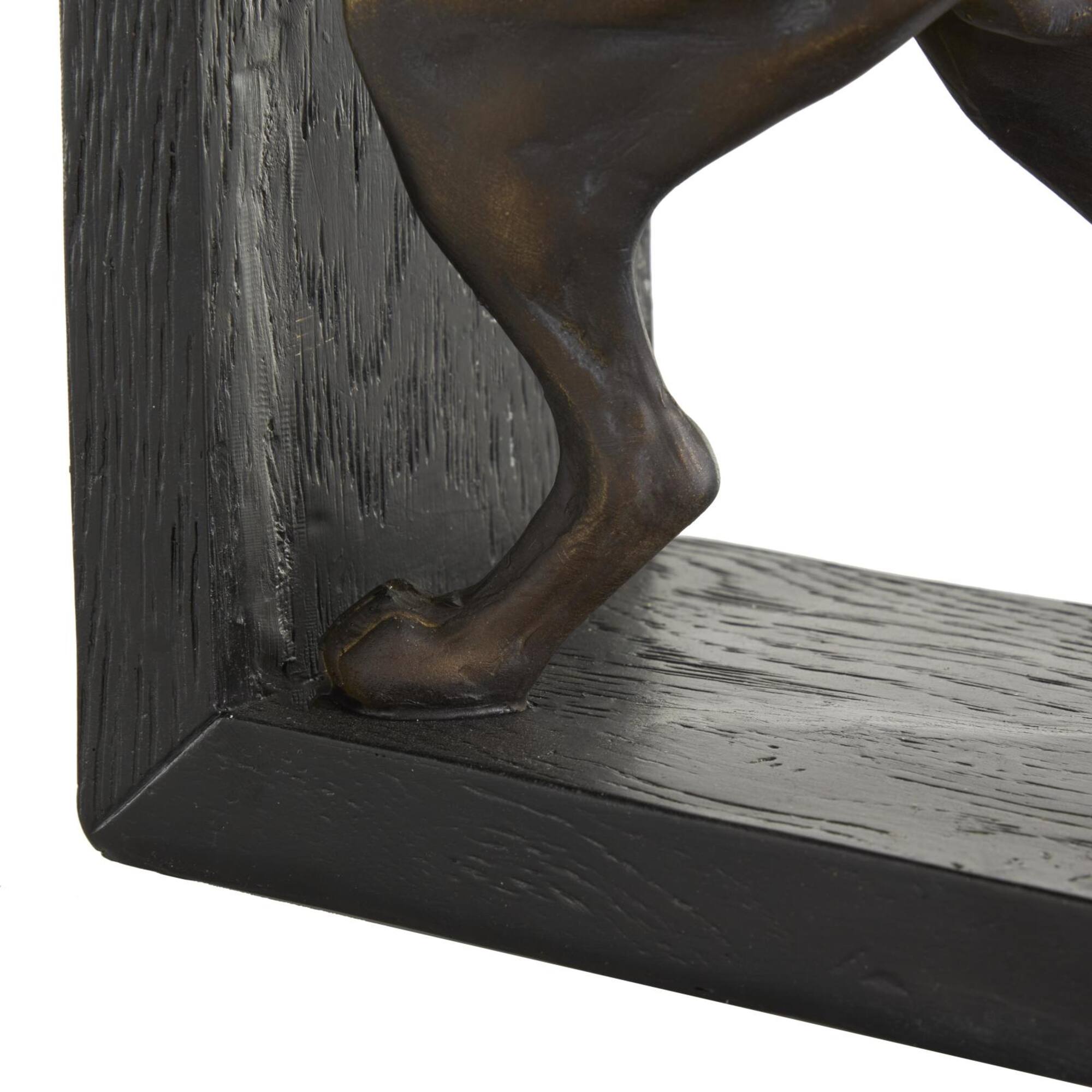 7" Black Greyhound Decorative Bookend Set
